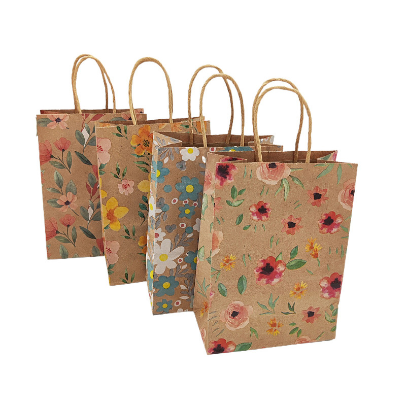 Event Party Shop - 12/24 шт., крафт-бумага, цветочные подарочные пакеты