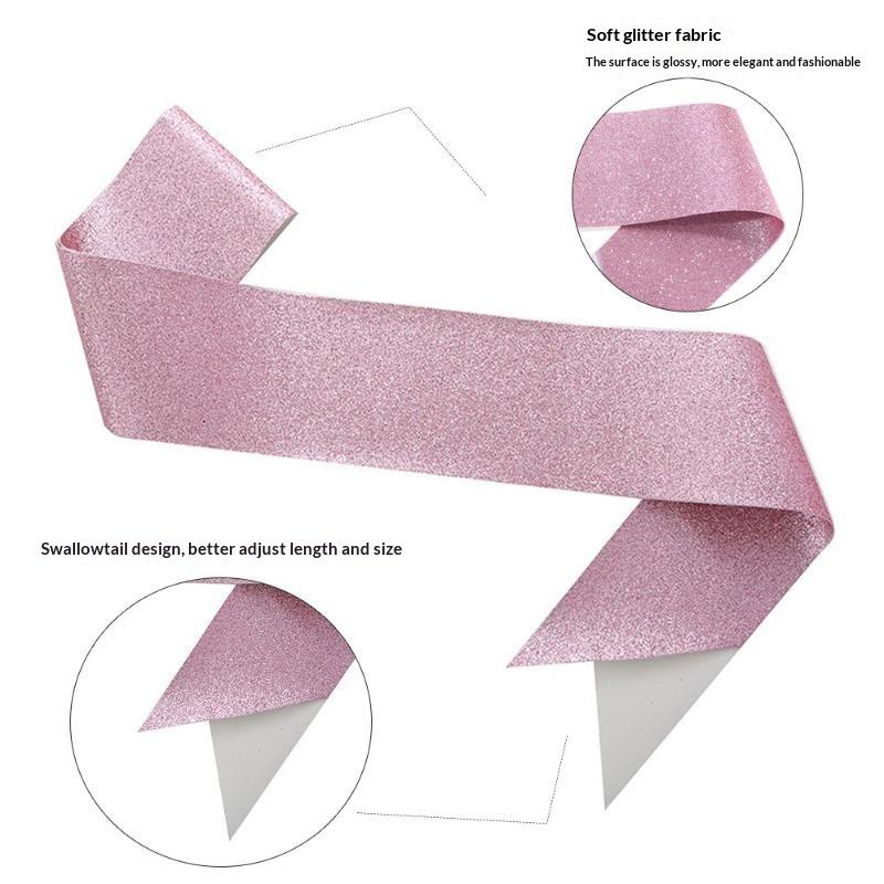 Birthday Sash Glitter - Блестящая атласная лента для украшения своими