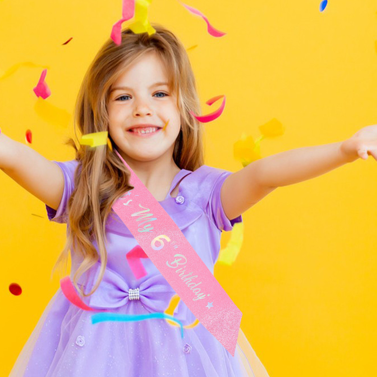 Розовая блестящая лента для дн – обзор и цена Birthday Sash Glitter