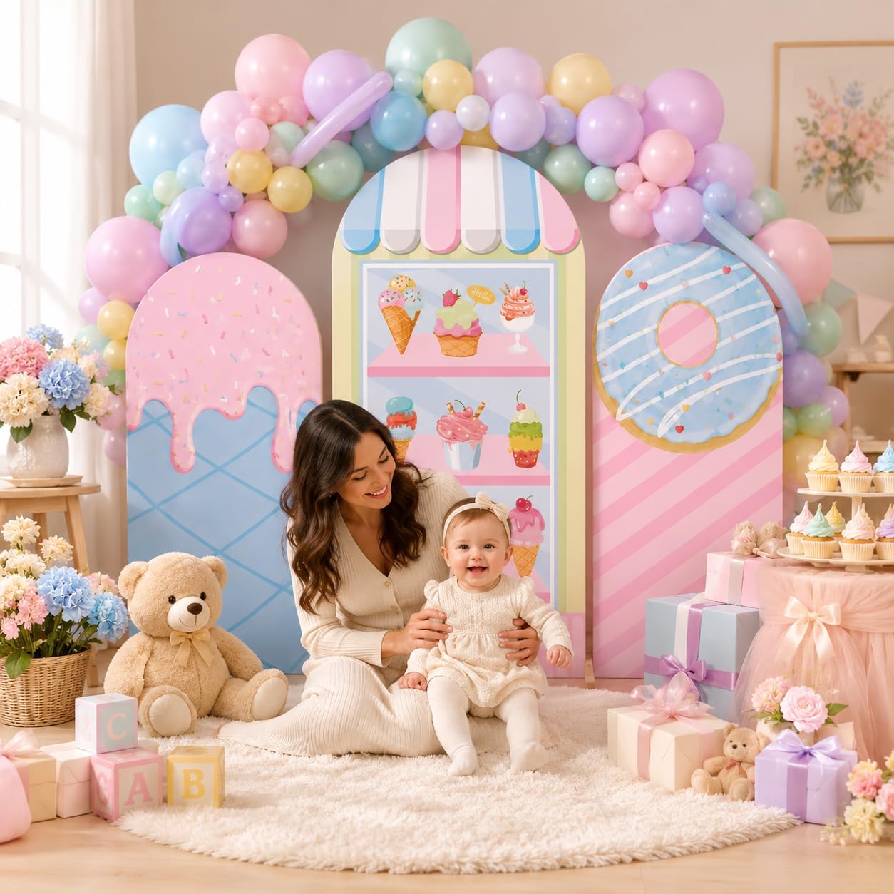 Двусторонний фон для вечеринки – обзор и цена Dessert Table Backdrop