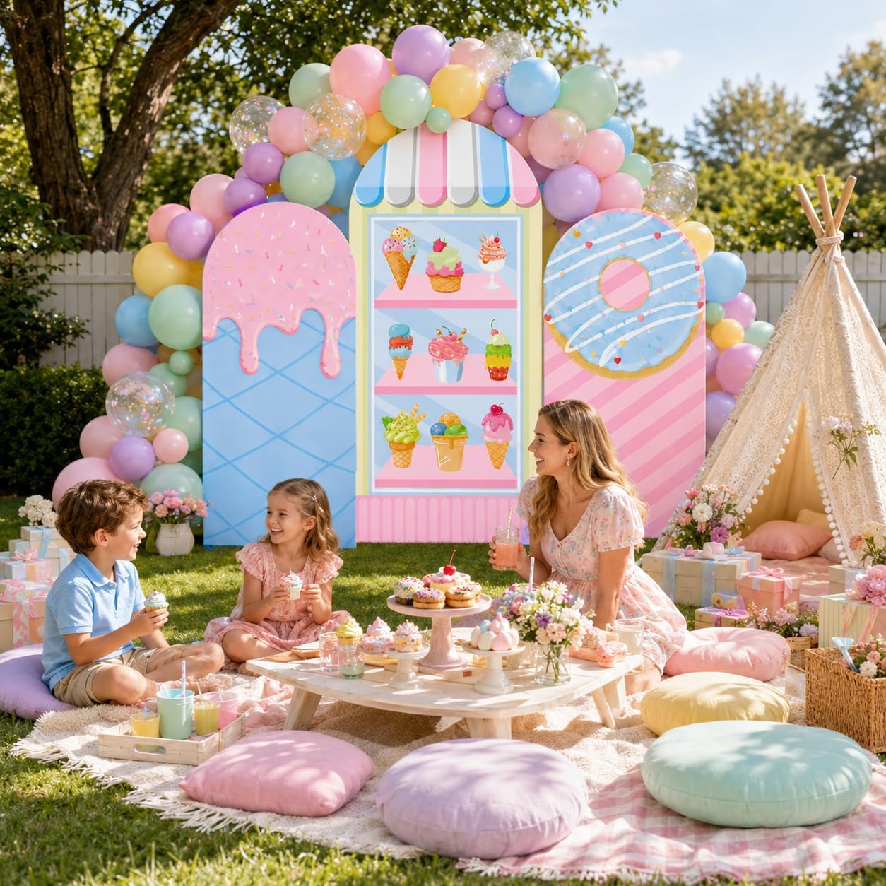 Двусторонний фон для вечеринки – обзор и цена Dessert Table Backdrop