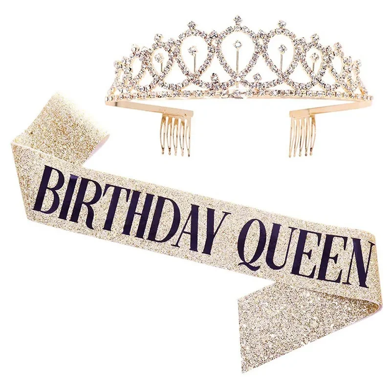 День рождения, королева, корон – обзор и цена Birthday Sash Glitter