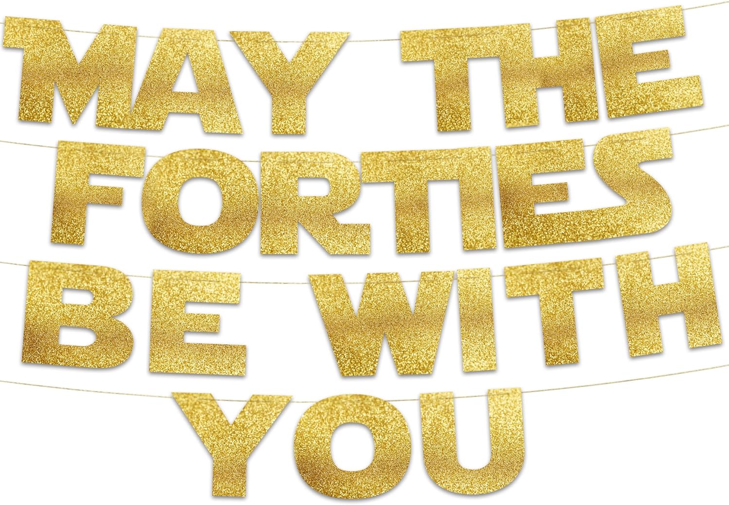 Баннер May The Forties Be With – обзор и цена Party Banner Gold