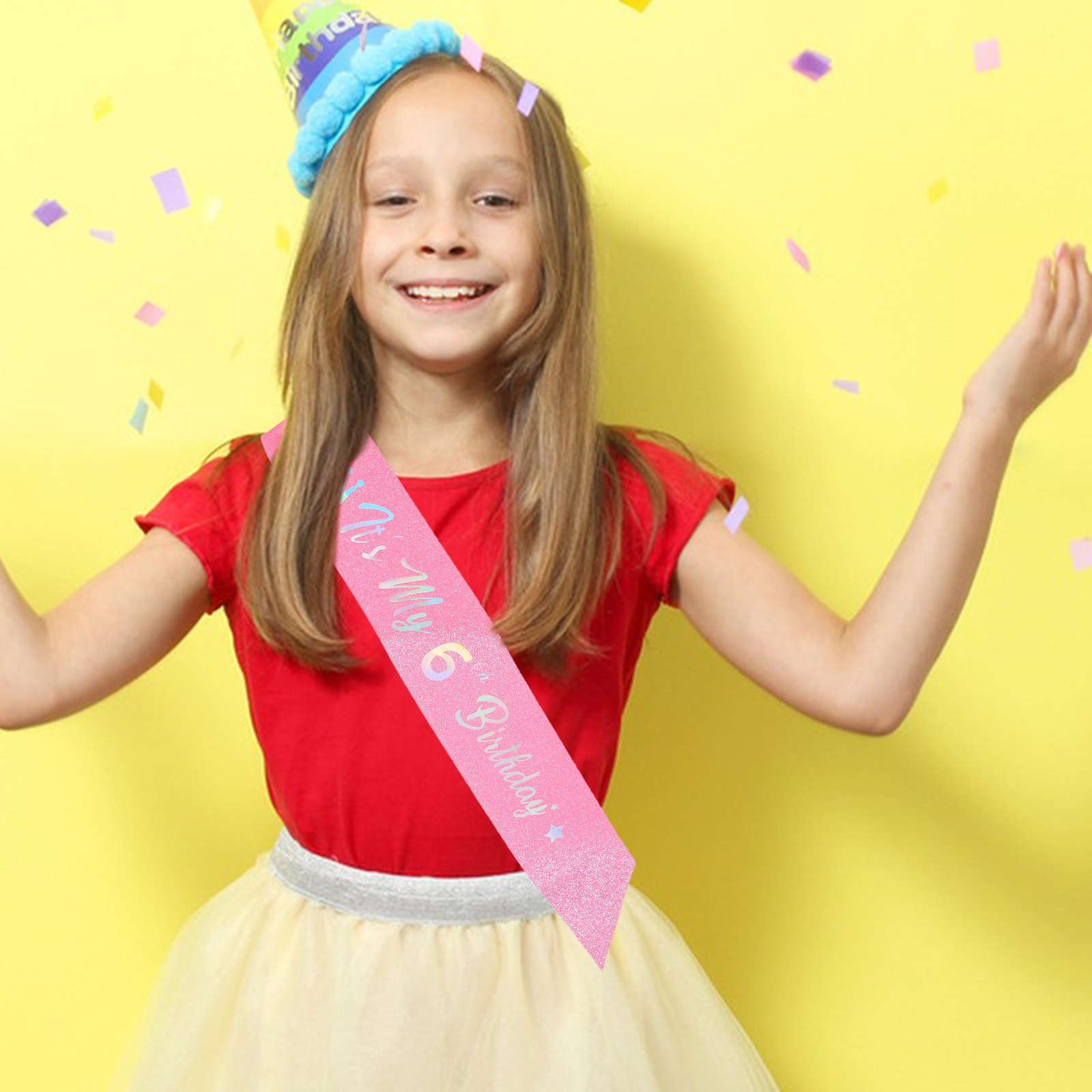5 шт. розовых блестящих лент с – обзор и цена Birthday Sash Glitter